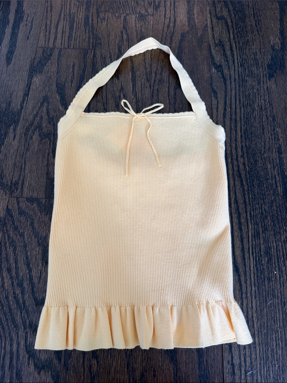Aritzia Palmer Halter Top in Sunglow (size S)
